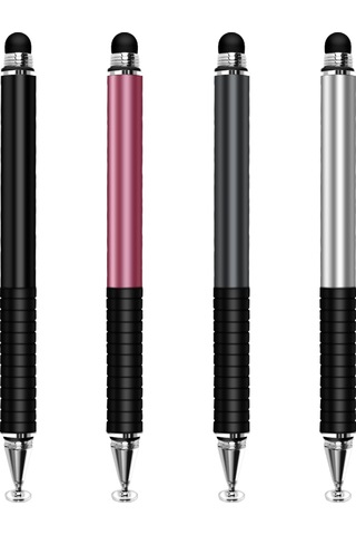 Ximistore9 Metal Çift Uçlu Dokunmatik Kalem - Pencereyle Dürtüsüz Etkileşim, Resim, Ofis Ve Oyun İçin Evrensel Kapasitif Ekranlar İçin - Pembe