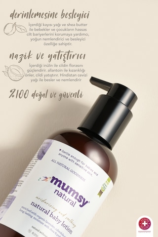 Doğal Nemlendirici Bebek Yüz ve Vücut Losyonu 250 Ml Yoğun Nemlendirici