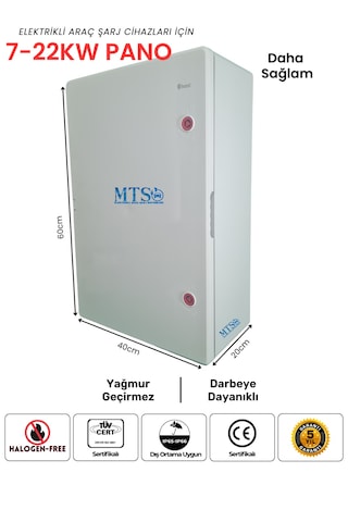 22kw + 7.4kw Siemens Tip A Ip66 Kilitlenebilir Kombinasyon Kutusu Panosu 5x32a + 3x32a + 220v Tesla Togg Uyumlu Trifaze Monofaze 22kw - 7kw