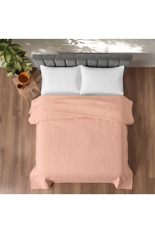 Maxstyle Çift Kişilik %100 Pamuk Pike Somon 200x220 Cm Renkli