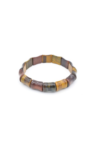 Hakiki Doğal Kaplan Gözü Taşı Bileklik Çok Renkli