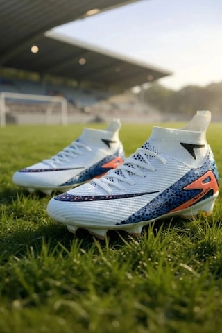 In Step La Liga Airboom Erkek Halı Saha Ayakkabısı - Çim Saha Ayakkabısı Beyaz Krampon - 610