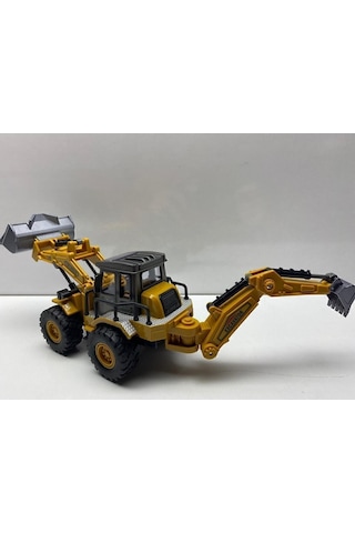 Oyuncak Dozer Metal Excavatör Buldozer Ön Ve Arka Hareketli Kırılmaz Kepçe 25 Cm