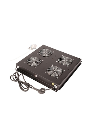 Lande 4 Fanlı Fan Modülü Termostatlı Siyah