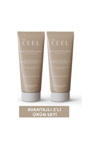 The Ceel 2'li Cilt Beyazlatıcı Aydınlatıcı Glutatyonlu Leke Karşıtı Krem Niacinamide & Kojik Asitli 50 ml