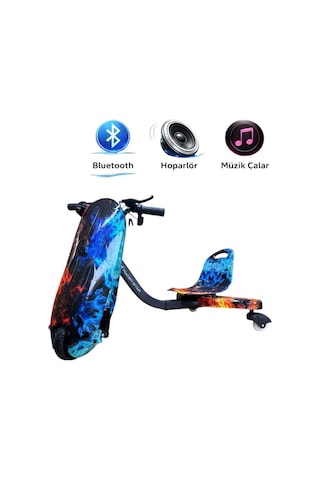 Ryder Star Drift Car Elektrikli Scooter Hoverboard Oturaklı Kaykay Bluetooth Hoparlörlü Rs-r1