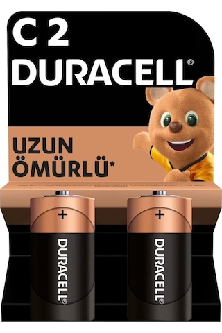 Duracell 1.5V LR14/Mn1400 Alkalin Orta Boy C Pil 2'li
