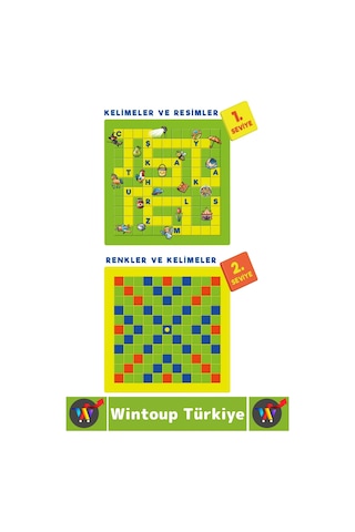 Eğlenceli Görsel Algı Düşünce Beceri Zihinsel Gelişim Okul Ev Aile Çocuk Eğitici Çapraz Kelime Oyunu