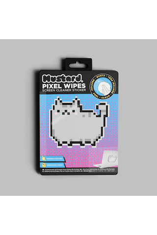 Mustard Cat Pixel Sicker Ekran Temizleyici