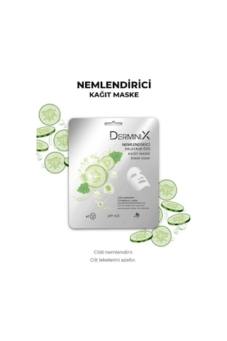 Derminix Salatalık Özlü Nemlendirici Kağıt Yüz Maskesi