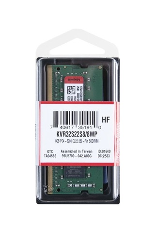 Kingston 8gb 3200 Ddr4 Kvr32s22s8/8wp Nb