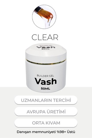 Vash Protez Tırnak Jeli Clear 50 ML