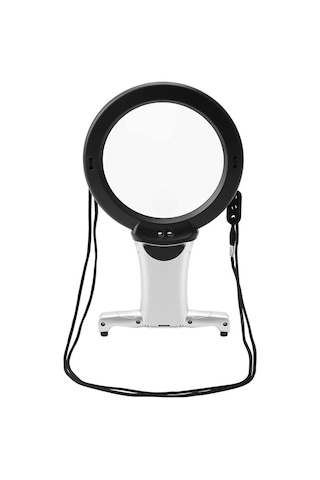 Büro Ev Ofis Hobi Atölyesi İçin 6x Led Eller Serbest Büyüteç Boyuna Asılır Dikiş Nakış Büyüteci