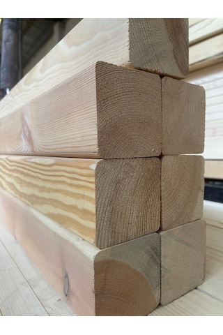 Planyalı Kenarları Pahlı Fırınlanmış Çam Kereste Kalas 10x10x200cm
