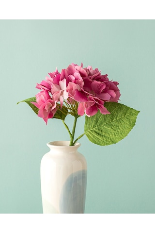 Hortensia Tek Dal Yapay Çiçek Açık Mor