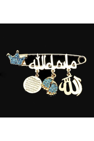 Sahiaksesuar Arapça Maşallah Yazılı Bebek Yaka Iğnesi 41