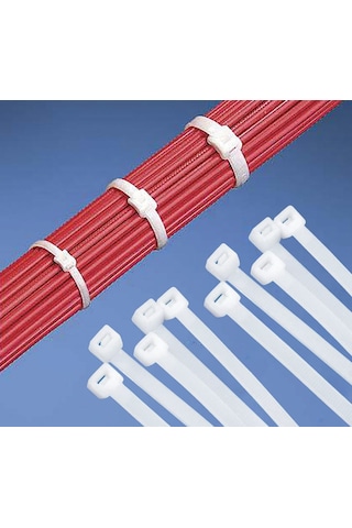 Numerouno Kablo Bağı Plastik Cırt Kelepçe 4.8x200 Mm 20cm 100 Adet Beyaz