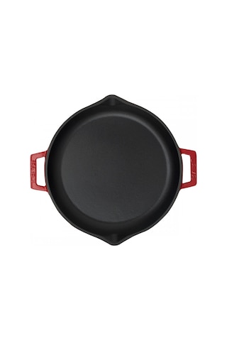 Lava Döküm Yuvarlak Kızartma Tavası Çift Kulplu 30cm