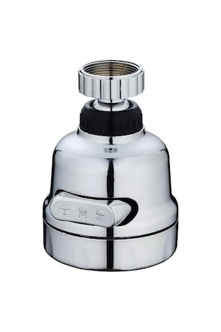 Optana 3 Fonksiyonlu Oynar Başlık Tazyikli Krom Eviye Spiral Batarya Musluk Ucu Çok Renkli