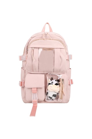 Suntek Büyük Kapasiteli Sırt Çantası Okul Dizüstü Kız Pembe