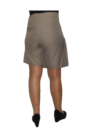 Liseli Krem Şort Etek Art.35 Krem