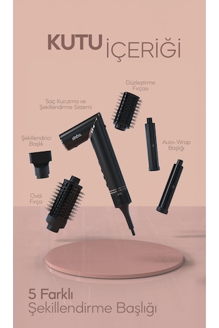 Sinbo SHD-1720 - VolumAir 5 In 1 Katlanabilir Airwrap Saç Kurutma ve Şekillendirme Sistemi