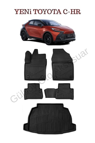 Yeni Toyota C-hr 3d Havuzlu Paspas Ve Bagaj Havuzu