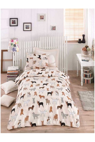 Eponj Home Kolay Ütülenir Nevresim Takımı Tek Kişilik Havhav Krem