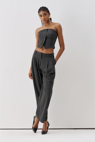 Sagaza Studio Ss6167 Straplez Fermuarlı Body Antrasit