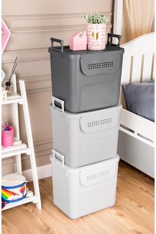 Geseus Motek Mybox 1x30 Litre Kulplu Çok Amaçlı Organizer Saklama Kutusu-mt-35 001
