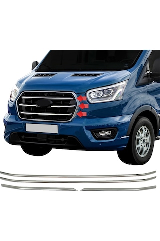 Ford Transit Ön Panjur Çerçevesi Kromu Nikelajı 2019 Sonrası