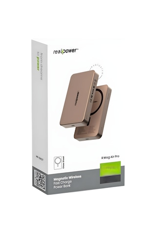 Realpower R Mag Air 20w Pd 5000 Mah Magsafe Powerbank - Çöl Çöl