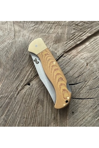 Dmr 4116n Çakı Özel Çelik Çakı Cep Çakısı Kamp Çakısı Carbon Çelik 19cm Sarı