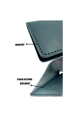 El Yapımı Hakiki Deri Premium Cüzdan Siyah