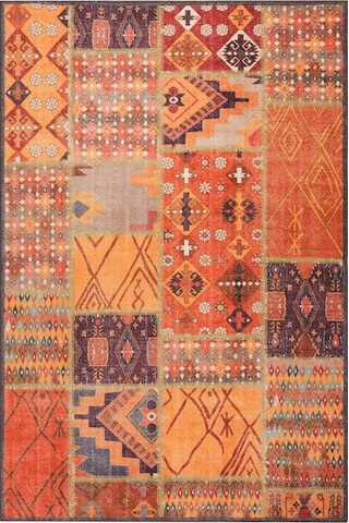 Artloop Jazz Şönil Dokuma Pamuk Polyester Renkli Halı Al 332