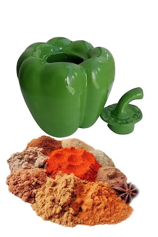 Biber Şeklinde Baharatlık - Çay Portu - Biblo Yeşil