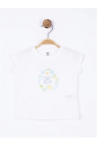 Nk Kids Kız Bebek Time Yazılı Pamuklu Tshirt-11896 Ekru