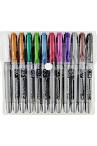 Kraf Permanent Marker Metalik 12 Renk N 616G