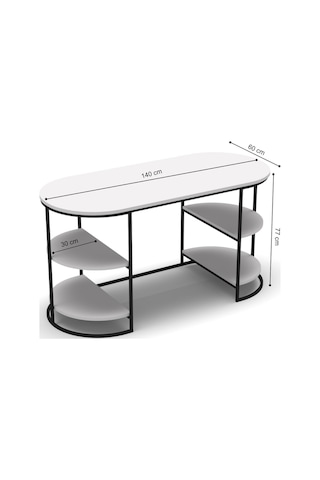 Çalışma Masası 140 Cm Bilgisayar Masası Çok Amaçlı Makyaj Masası Ofis Masası Yemek Masası Atlantik Kahverengi