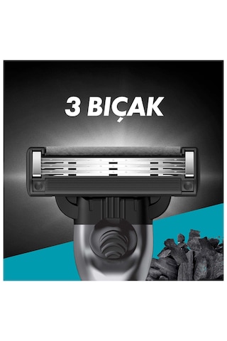 Gillette Mach 3 Charcoal Tıraş Makinesi + 6 Up Yedek Tıraş Bıçağı