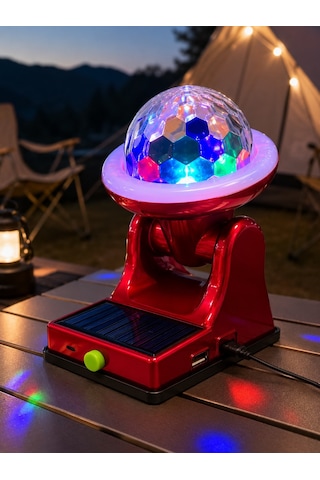 Güneş Enerjili Led Disco Lamba Şarjlı Rgb Parti Ve Dekoratif Aydınlatma Lambası Diğer