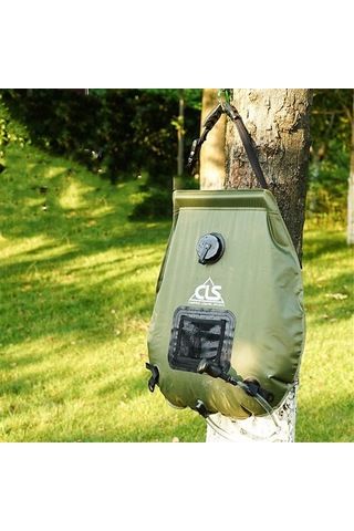 Outdoor 20l Taşınabilir Kampçılık Solar Duş Çantası Siyah
