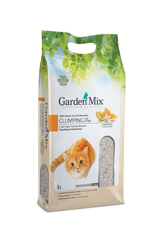 Garden Mix Portakal Kokulu Topaklaşan İnce Taneli Bentonit Kedi Kumu 5 L Garden Mix Portakal Kokulu Topaklaşan İnce Taneli Bentonit Kedi Kumu 5 L