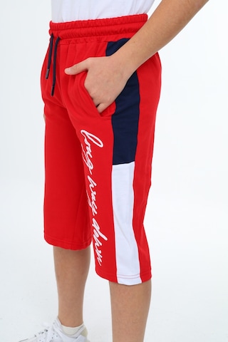 Erkek Çocuk Garni Detaylı Kapri Alt 12204 Kırmızı