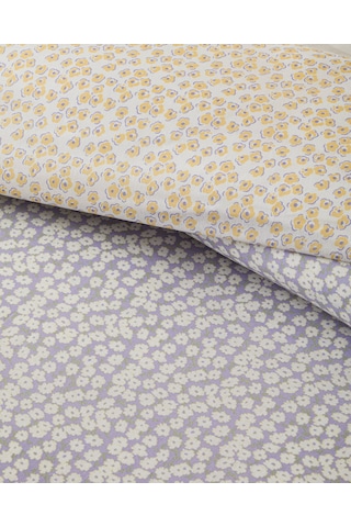 English Home Daisy Touch Kolay Ütülenir Çift Kişilik Nevresim Seti 200x220 Cm Lila-turuncu