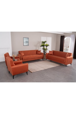 Kilim Mobilya Dove Yüksek Ayaklı 3 3 B B Koltuk Takımı Turuncu