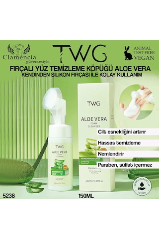 Fırçalı Yüz Temizleme Köpüğü 150ml Aloe Vera