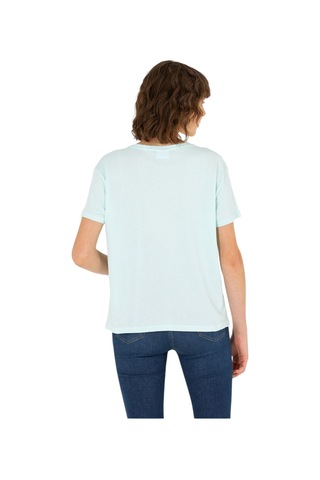 U.S. Polo Assn. Bisiklet Yaka Baskılı Kadın T-shirt Nil