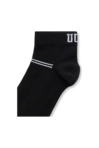 Ucla Brennus 3'lü Siyah Uzun Jakarlı Standard Fit Unisex Çorap Siyah