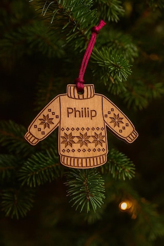 Ahşap Noel Yılbaşı Ağacı Süsü Kazak 5 Adet Noel Ağacı Süslemesi